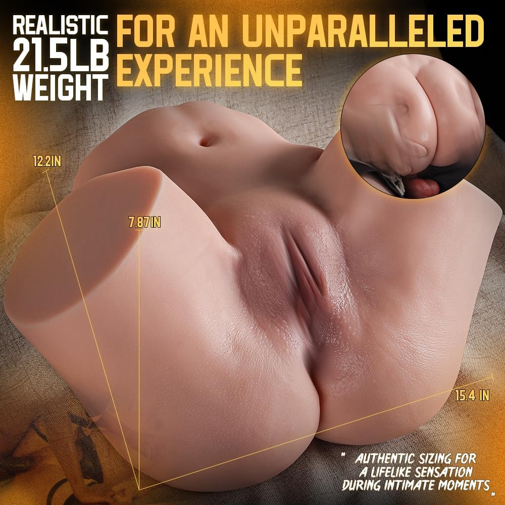 Muñeca sexual de tamaño real de 21.5 libras para hombres, textura de piel realista, suave culo grande y coño, juguetes sexuales masculinos para
