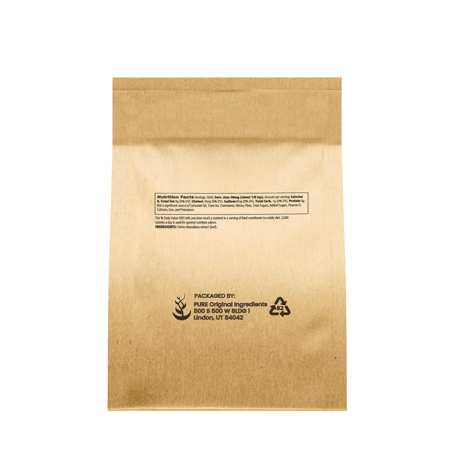 Pure Original Ingredients Paquete de harina de almendras y extracto de stevia, varios tamaños sin gluten, horneado