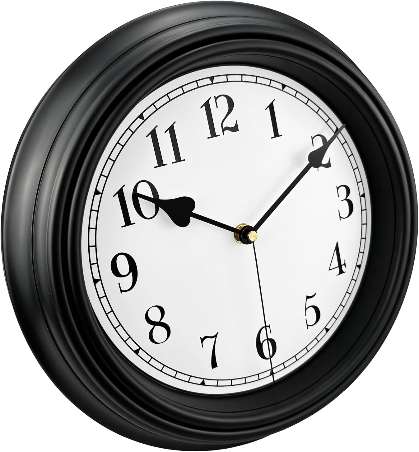 DIYZON Reloj de pared retro, reloj clásico vintage silencioso de 10 pulgadas sin tictac, fácil de leer, reloj de cuarzo de calidad que funciona con