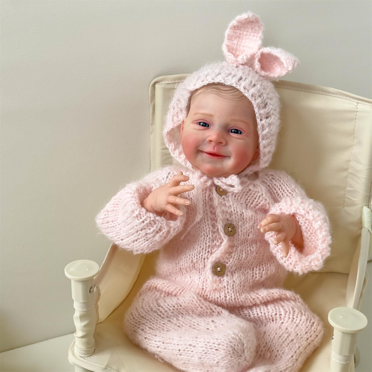 Anano Muñecas de bebé Reborn de 18 pulgadas, muñecas de bebé de la vida real que se ven reales de silicona bebé Reborn muñeca realista bebé niña
