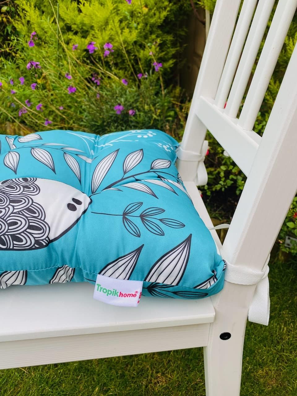 TROPIKHOME Almohadillas de asiento coloridas cojines de asiento para jardín, cocina, comedor, escritorio, cojines de suelo (2 piezas de cojines