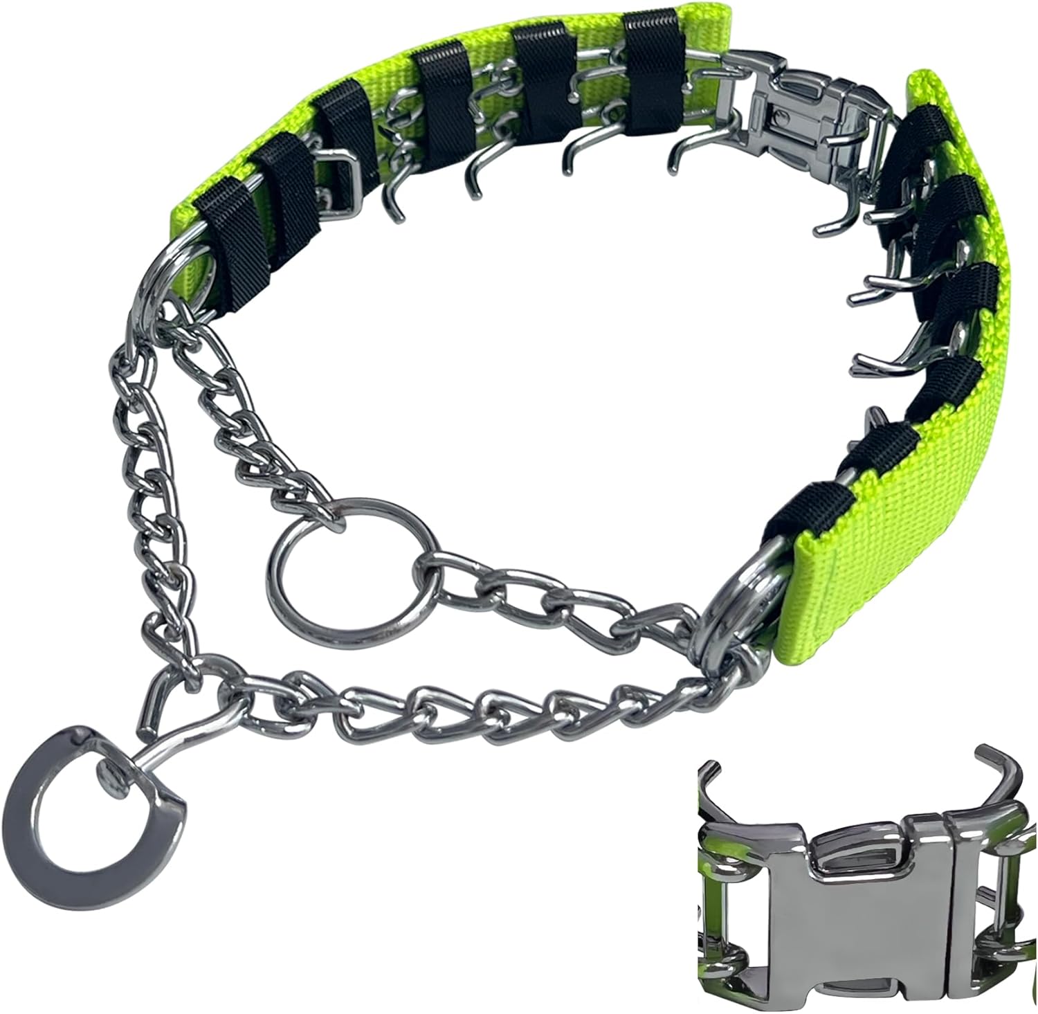 Collar de entrenamiento de puntas para perros, collar ajustable para perro con hebilla de liberación rápida, collar sin tirones para perros