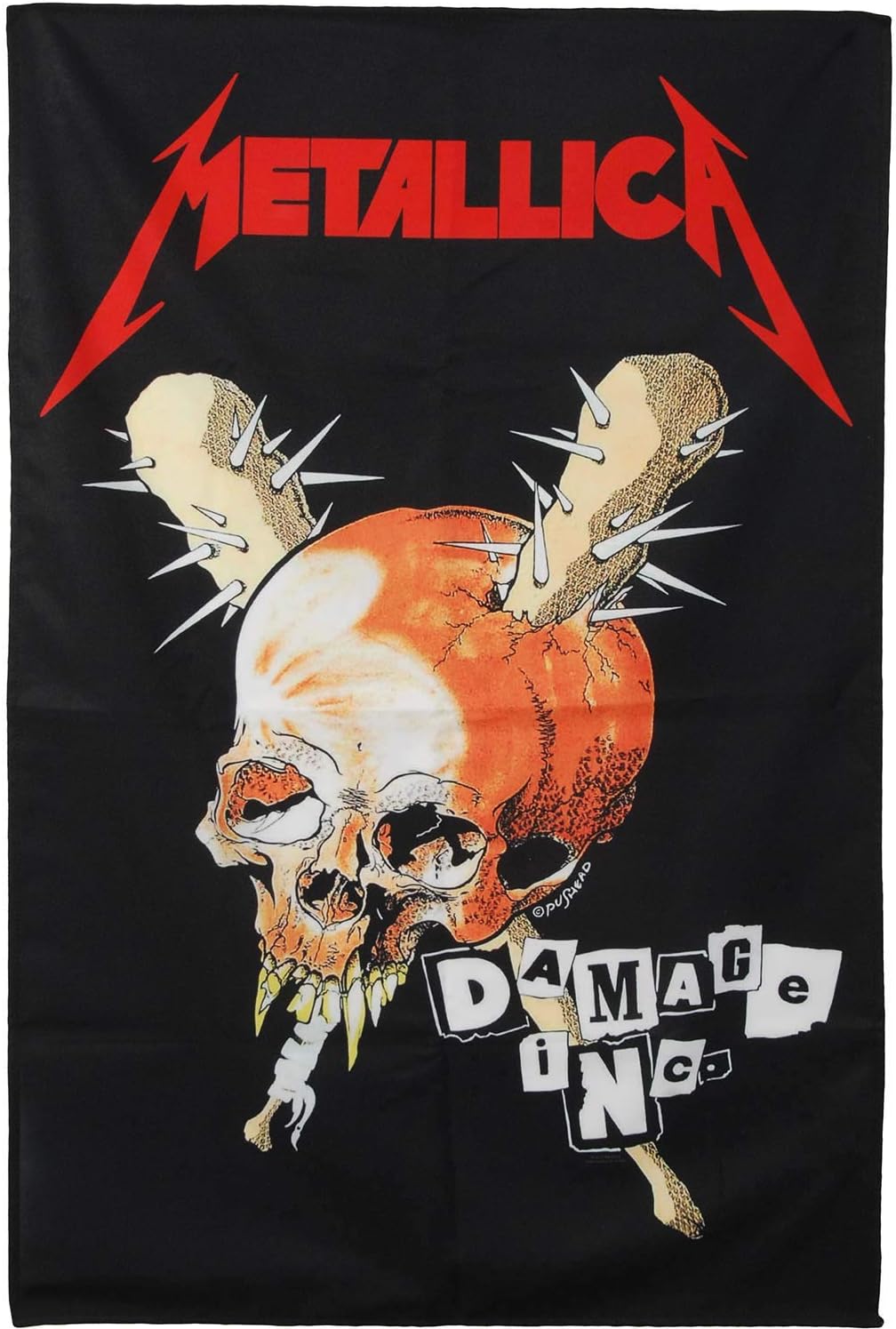 Metallica Póster Damage Inc Band Logo Bandera Textil Oficial 70Cm X 106Cm