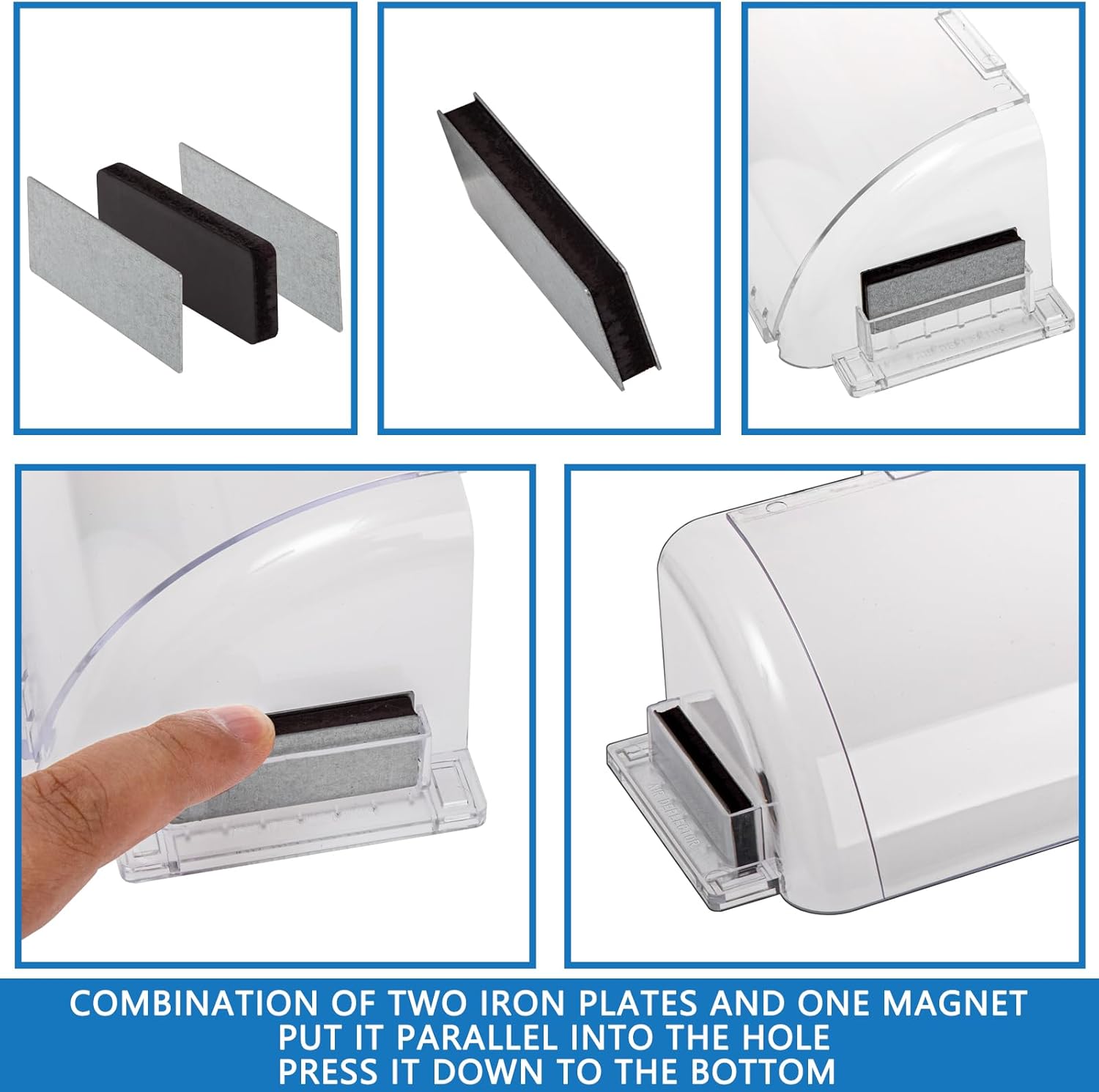 Deflector de ventilación ajustable con imanes de alta resistencia, deflector magnético de ventilación de CA para registros de pared lateral, piso y