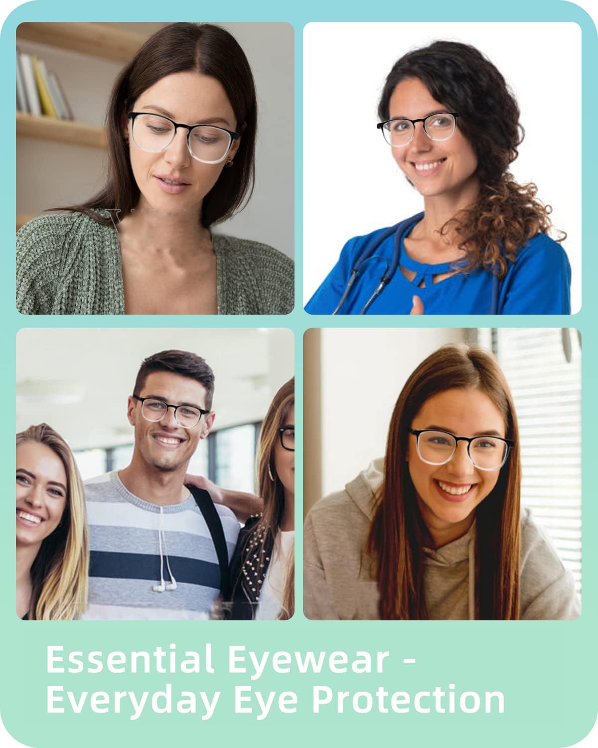 LianSan Gafas de seguridad antivaho de gran tamaño para enfermeras, gafas de seguridad con certificación Z87.1 para mujeres, protección UV cuadrada