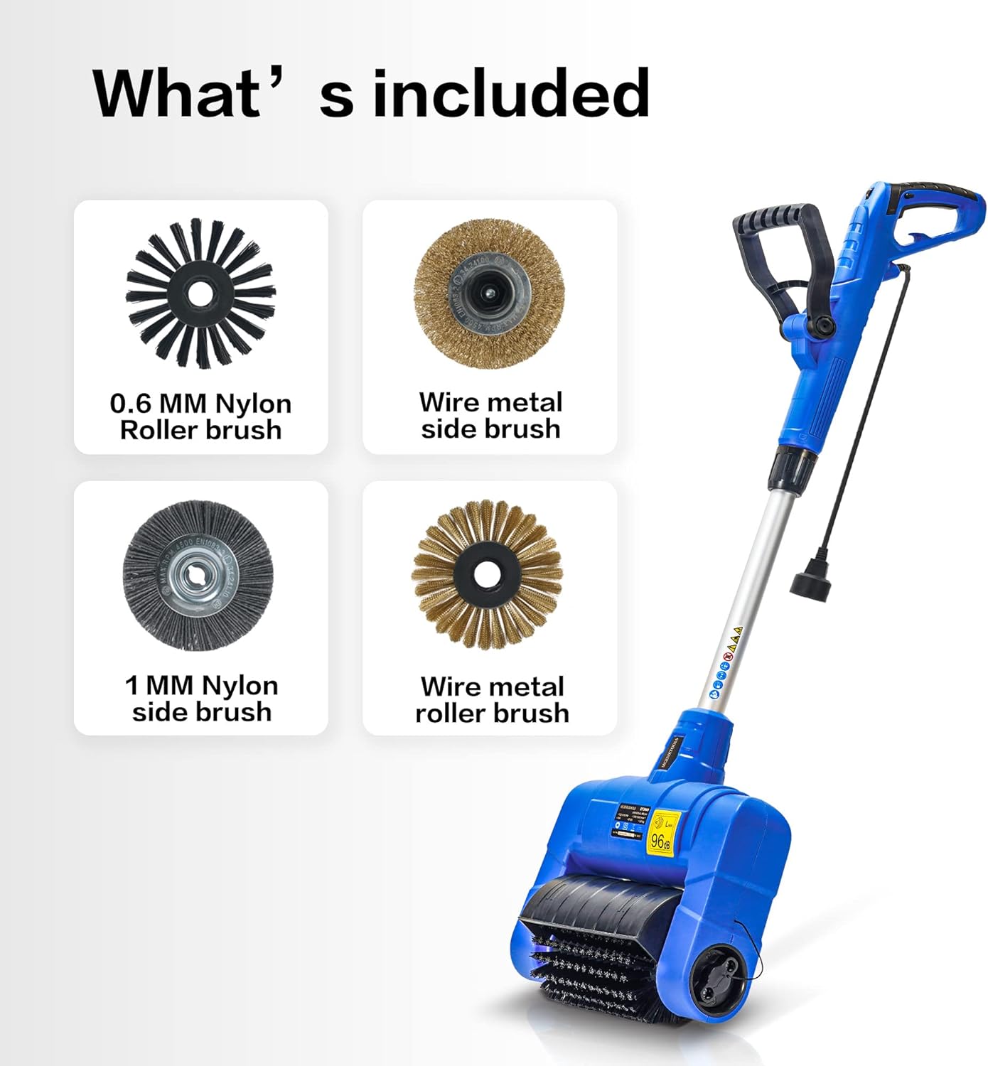 SICENXTOOLS Máquina limpiadora de lechada con cepillo de lechada, resistente con cepillo de superficie de alambre, limpiador de lechada de