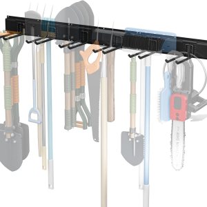 TICONN Estante de almacenamiento de herramientas de organización de garaje, sistema organizador de colgador de pared resistente para cobertizo, TICONN Estante de almacenamiento de herramientas de organización de garaje, sistema organizador de colgador de pared resistente para cobertizo,