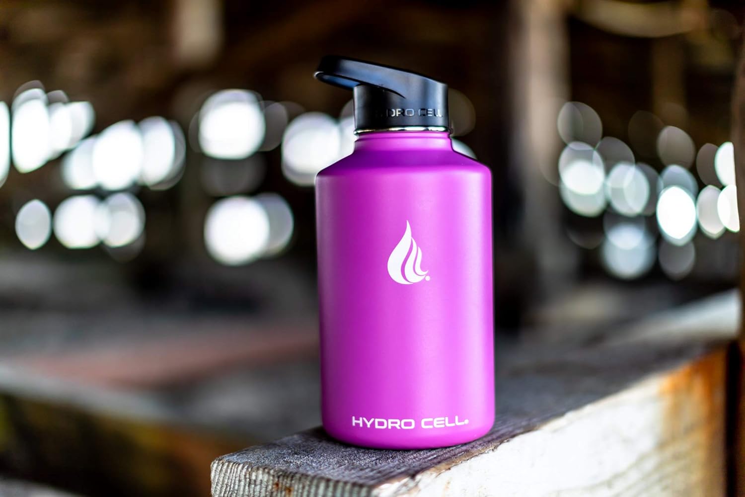 HYDRO CELL – Botella de agua con aislamiento térmico de acero inoxidable con pajilla, para bebidas frías y calientes, termo deportivo con tapón con