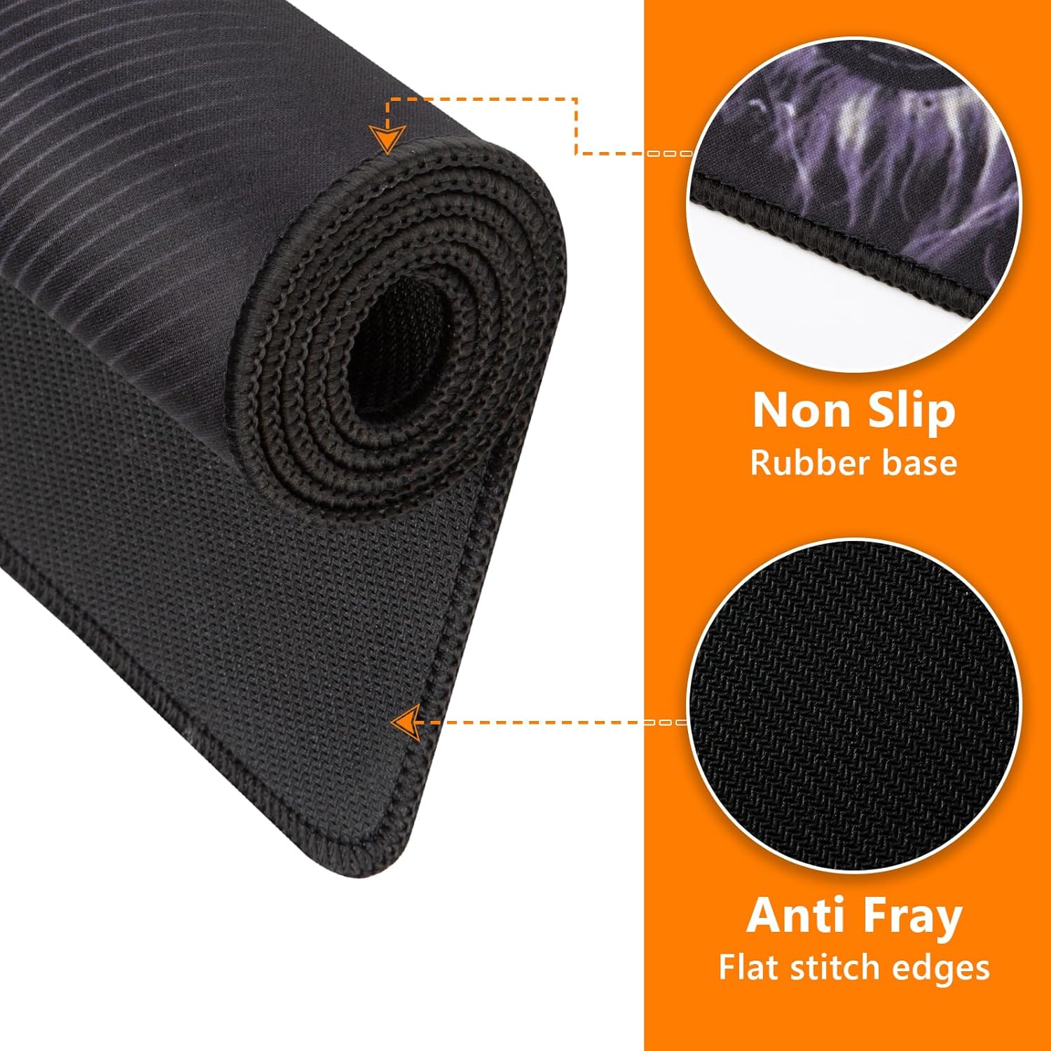 Alfombrilla de mouse grande extendida para juegos con diseño de león, alfombrilla de escritorio extendida, 27.56 x 11.81 x 0.12 pulgadas