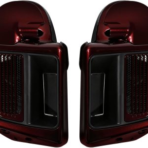 HR3 Kit de bajadores de carenado ventilados de cereza trenzada a juego para Harley Road King refrigerado por agua 2014 y posteriores, Street Glide, HR3 Kit de bajadores de carenado ventilados de cereza trenzada a juego para Harley Road King refrigerado por agua 2014 y posteriores, Street Glide,