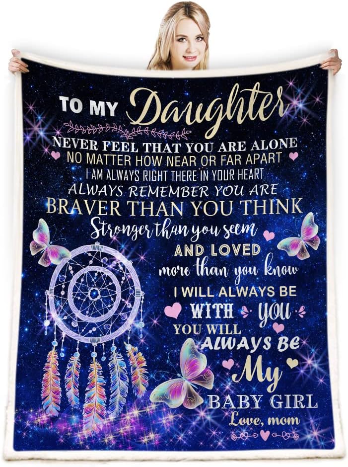 Regalos para hijas de madres, regalo de hija de mamá, manta para mi hija, regalos de cumpleaños para hija adulta, manta para hija, regalos de madre