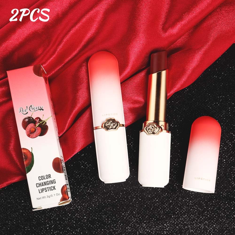 BINGBRUSH Juego de 2 lápices labiales que cambian de color, tamaño Queen, de larga duración, hidratante, bálsamo labial, brillo de labios, tinte de