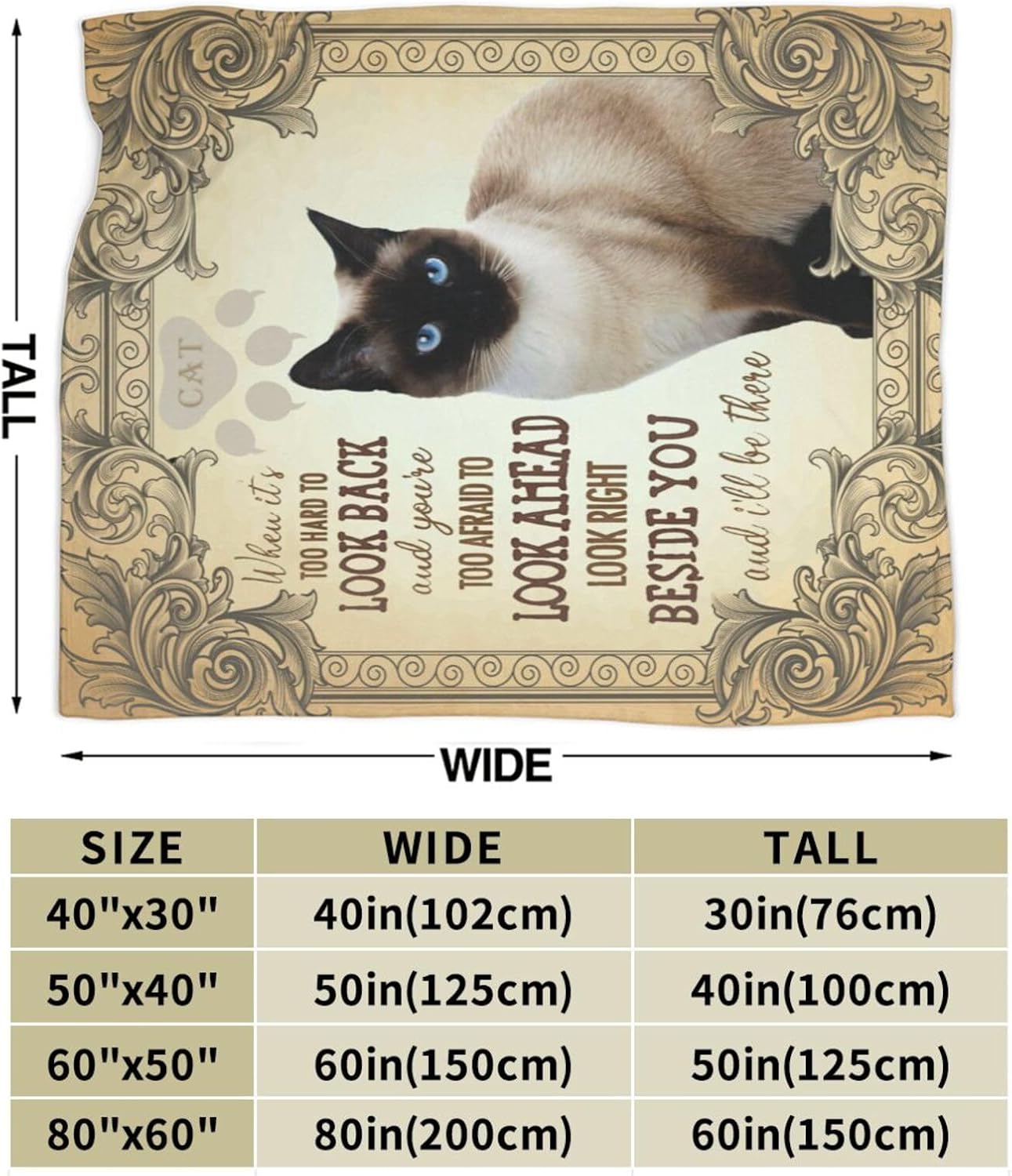Manta de animal de gato siamés, ultra suave, ligera, antibolitas, acogedora manta de vellón para todas las estaciones, dormitorio, sala de estar,