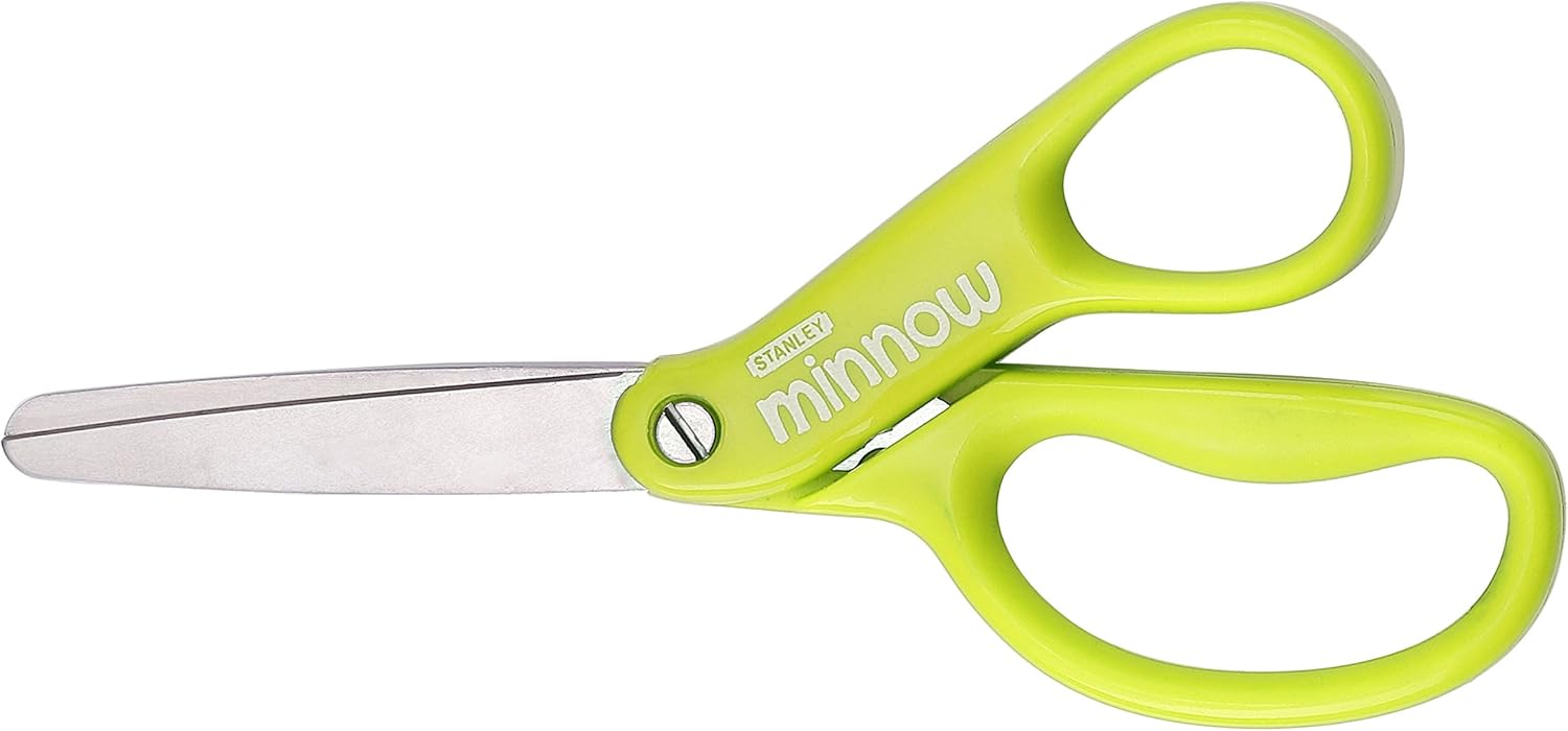 Stanley Guppy tijeras para niños de 5 pulgadas, Verde