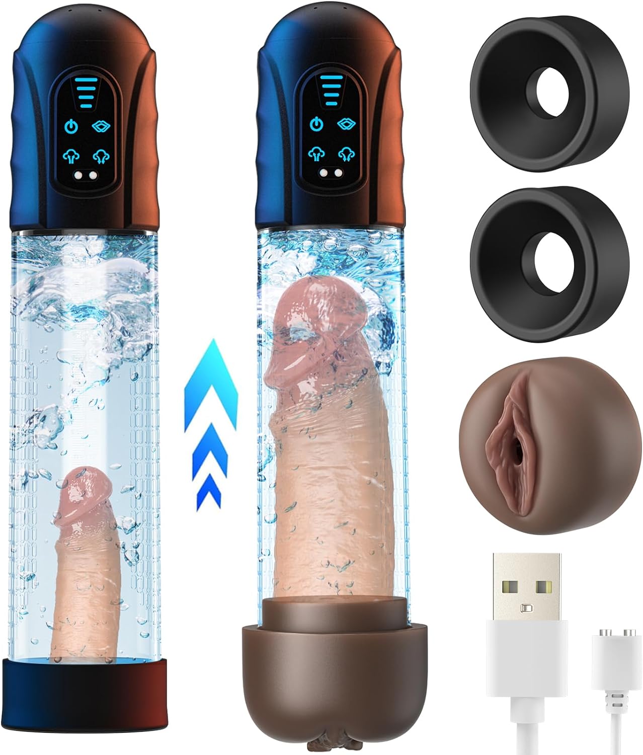 Bomba de pene de agua, juguetes sexuales masculinos, ampliadora de pene automática impermeable, bomba de expansión, bomba de pene eléctrica,