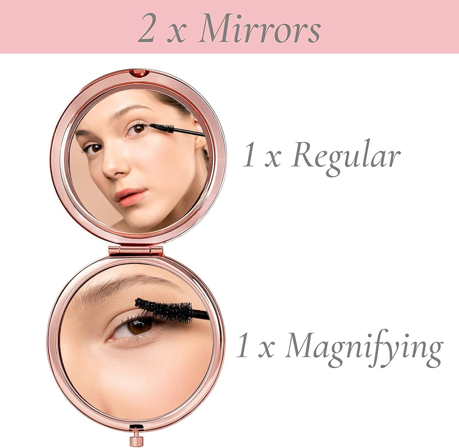 ZOORON Regalos divertidos para mujeres I ‘Not a Day Over Fabulous’ espejo compacto de oro rosa I divertidas ideas de regalos para mujeres para