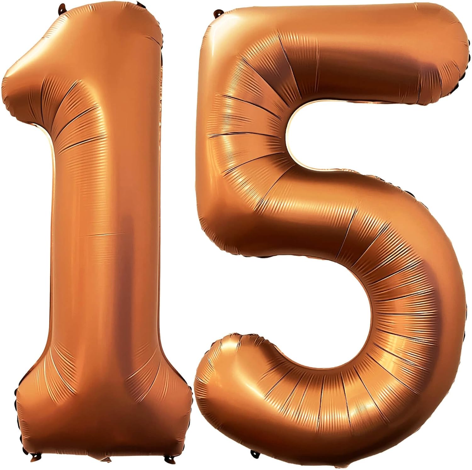 Globos naranjas gigantes de 40 pulgadas, globos de helio de aluminio con el número 15 para fiesta de cumpleaños de 15 años, suministros de