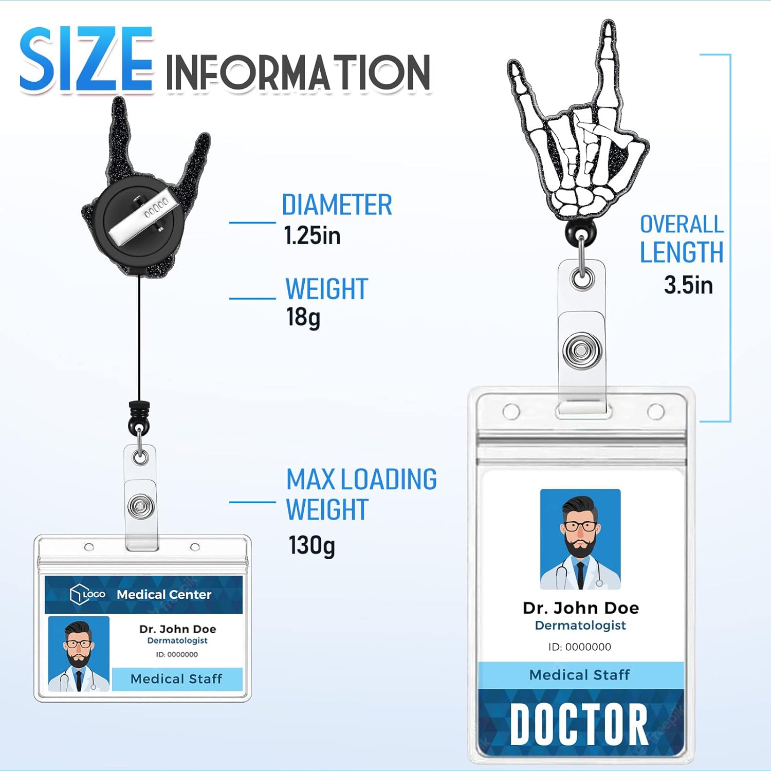 Soporte retráctil con clip de identificación para enfermera, enfermería, etiqueta, tarjeta, lindo, divertido, radiología, tecnología de rayos X,