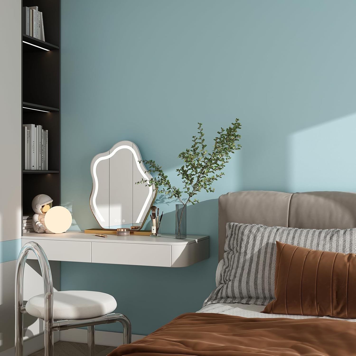 YENHOME Rollo de papel para tablón de anuncios azul de 30 x 118 pulgadas, fácil de despegar, despegar y pegar, papel tapiz texturizado para
