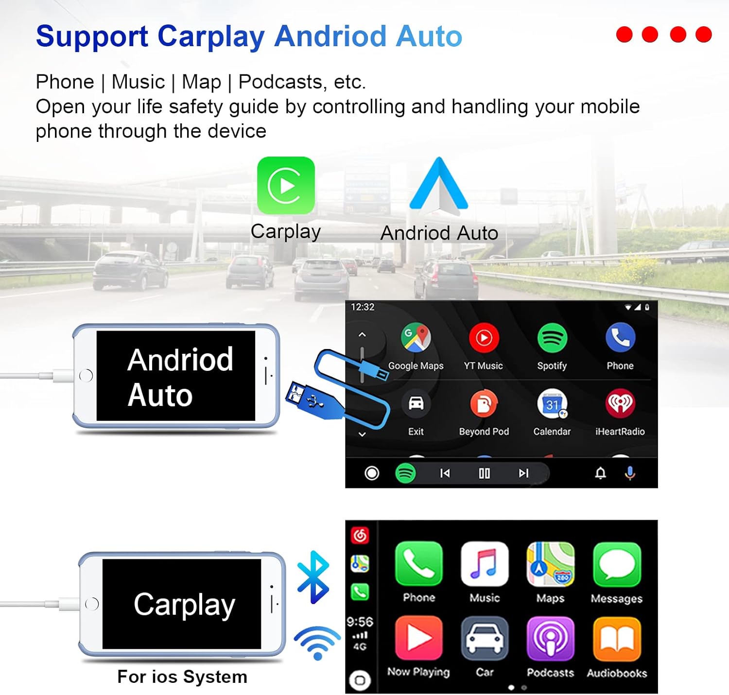Android 12 Radio de coche estéreo navegación GPS para Mercedes Benz GL ML clase W164 X164 ML350 ML450 GL320 GL450 GL450 doble DIN HD pantalla