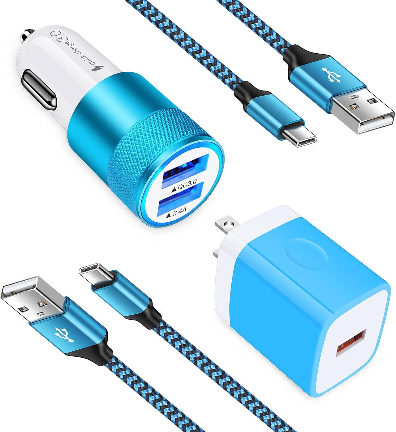 Cargador de teléfono rápido 3.0 de carga rápida para Google Pixel 9, 9 Pro XL Fold, Samsung Galaxy A55 A35 A15 A53 5G A71 A51 A52 A42 A32 A12 A13
