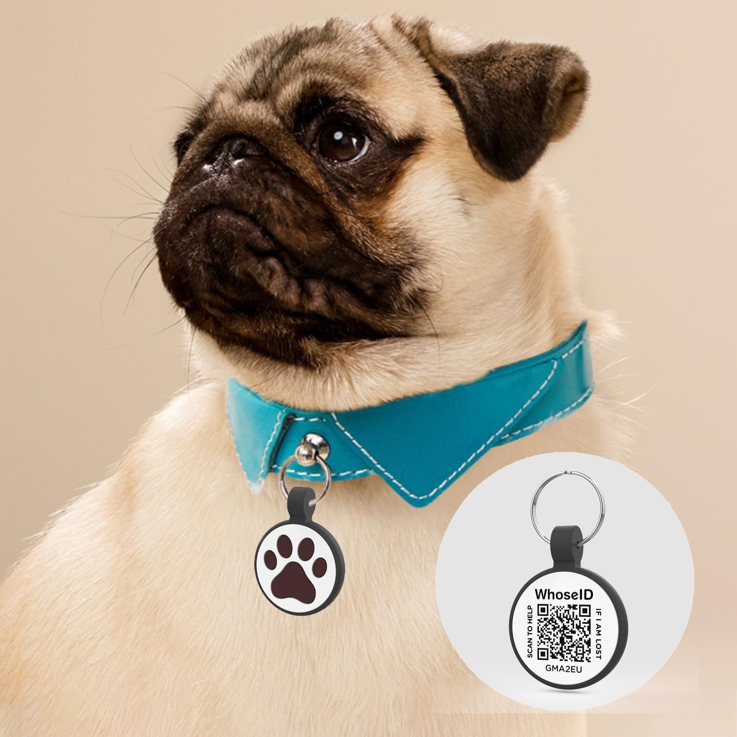 Etiqueta para gato con código QR, modificable para mascotas en línea, múltiples contactos de emergencia, etiqueta de silicona para gatos, ligera,
