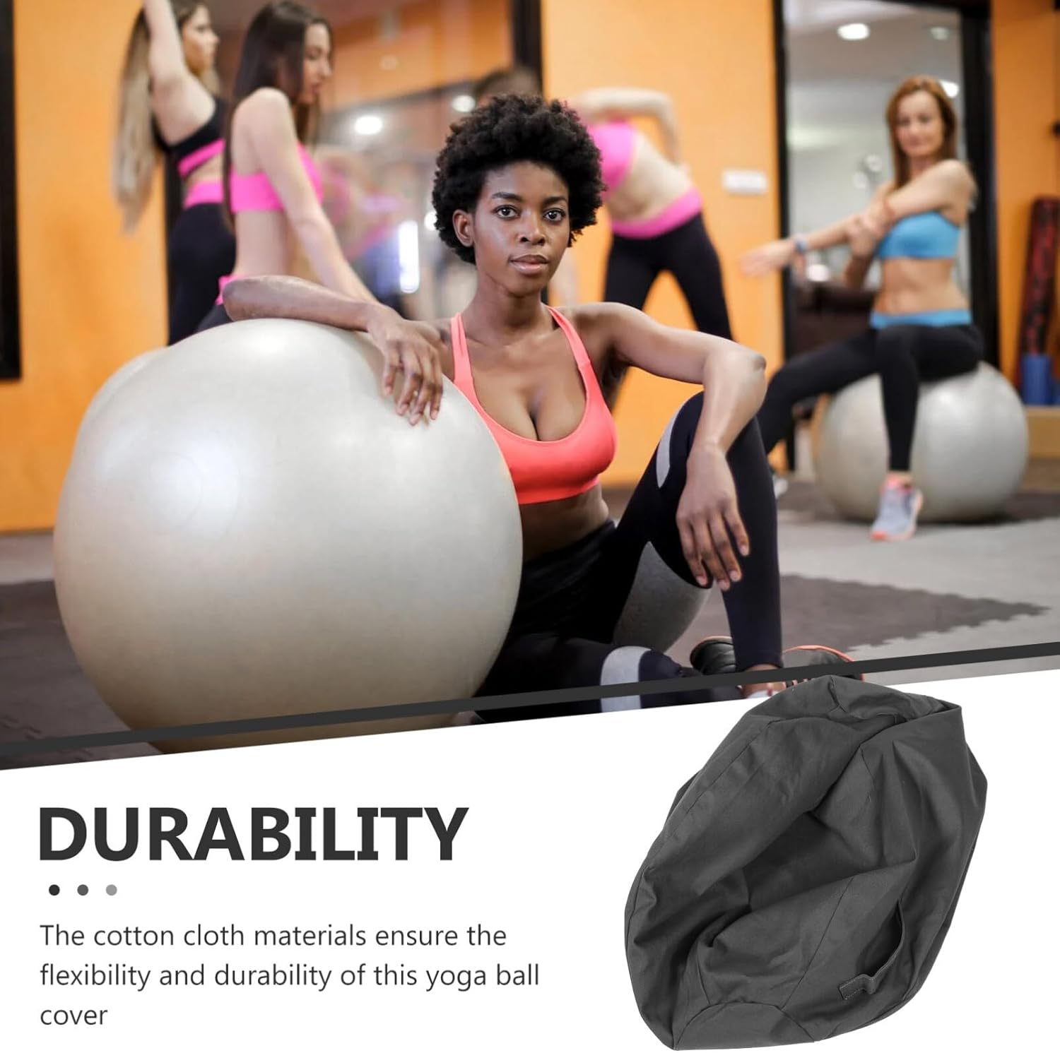 BESPORTBLE Cubierta de bola de equilibrio, cubierta de bola de ejercicio, cubierta de bola de entrenamiento lavable, protector de pelota