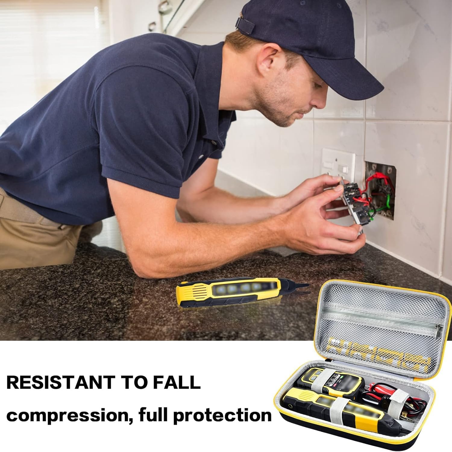 Funda para Klein Tools VDV500-705VDV500-820VDV500-063 Wire Tracer Tone Generator & Probe Kit Probador de Continuidad, Bolsa de Almacenamiento
