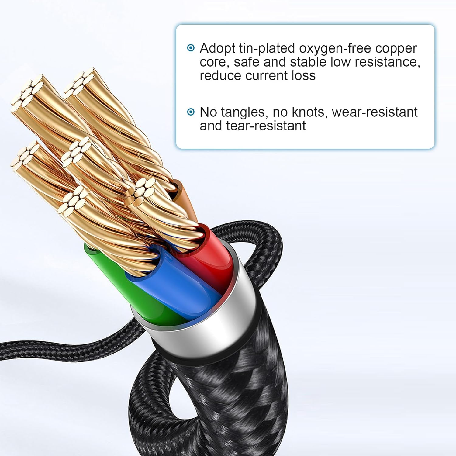 Cable divisor de conector de auriculares de 0.138 in, macho de 0.138 in a 2 hembras, cable de extensión para auriculares, cable divisor en Y de