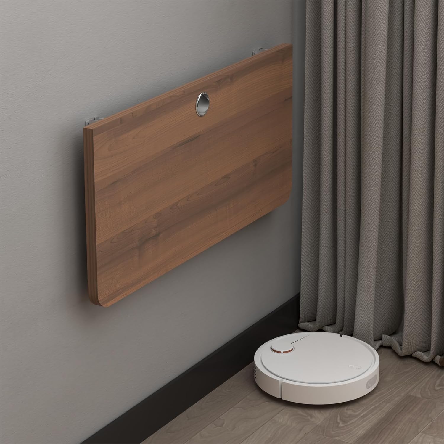 Pmnianhua Mesa plegable de 31 pulgadas para montar en la pared, escritorio de pared plegable, escritorio flotante para oficina en casa, espacio