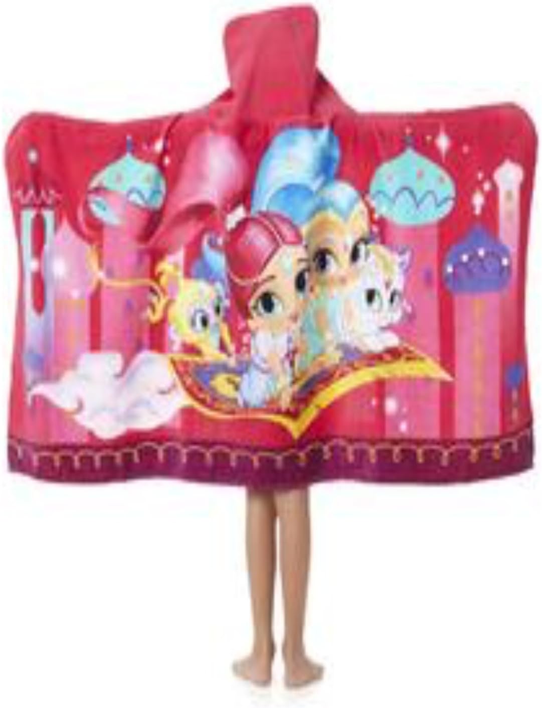 Nickelodeon Toalla con capucha Shimmer and Shine para baño, piscina y playa