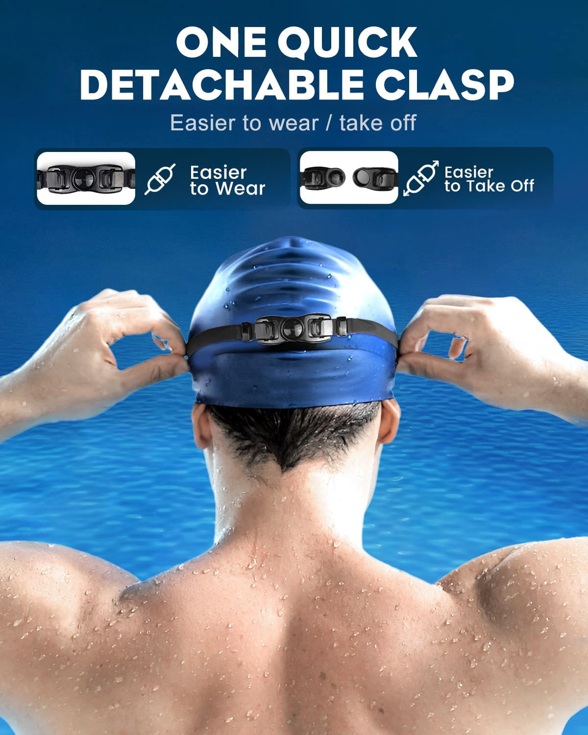 Rantizon Swim Goggles 2 Pack, Wide View Anti Fog&UV Swimming Goggles for Audlt, No Leaking Swim Glasses for Men Women Youth