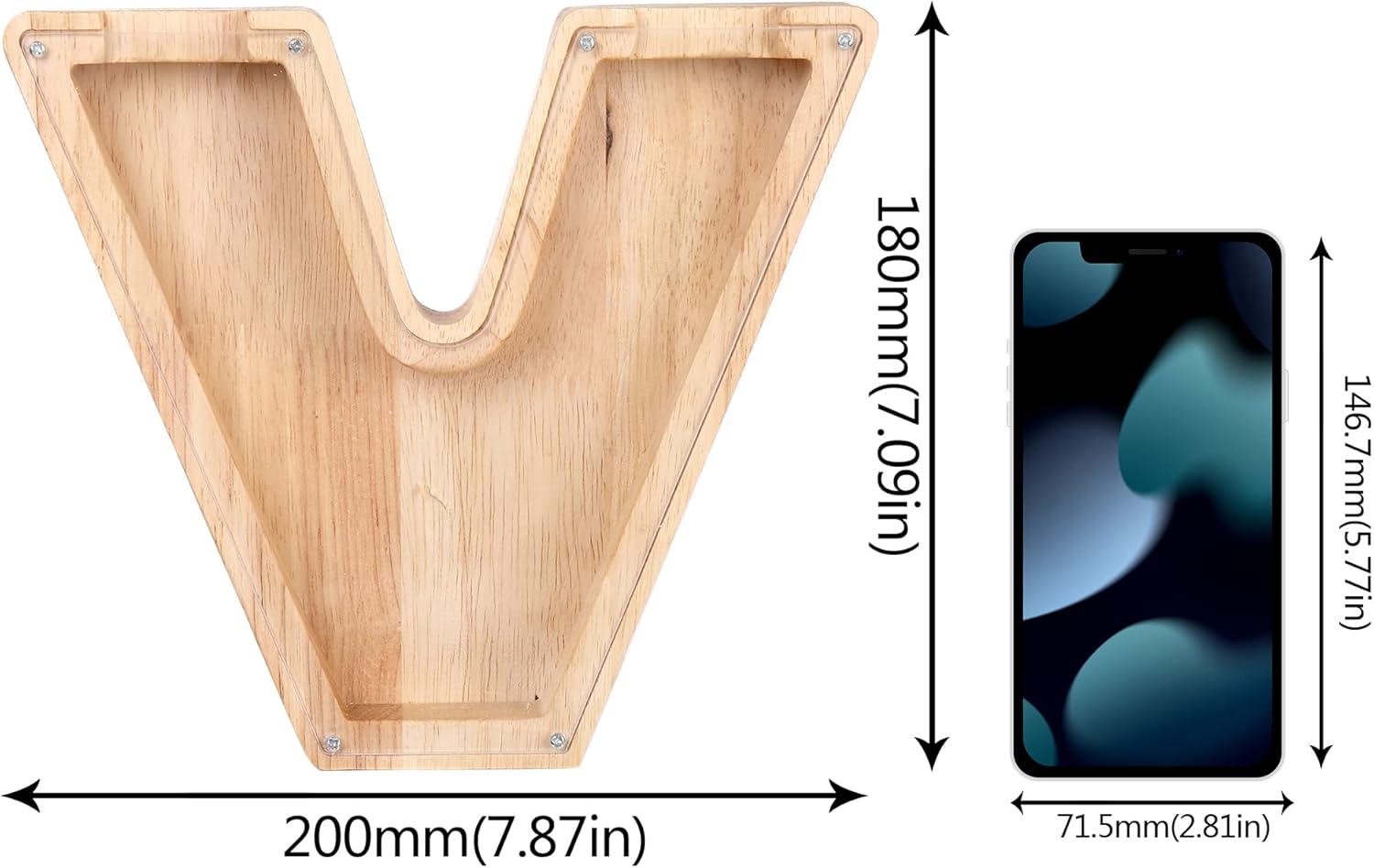 Alcancía de madera personalizada, letras del alfabeto, letrero decorativo, alcancía, es un regalo único perfecto, decoración, recuerdo o alcancía de