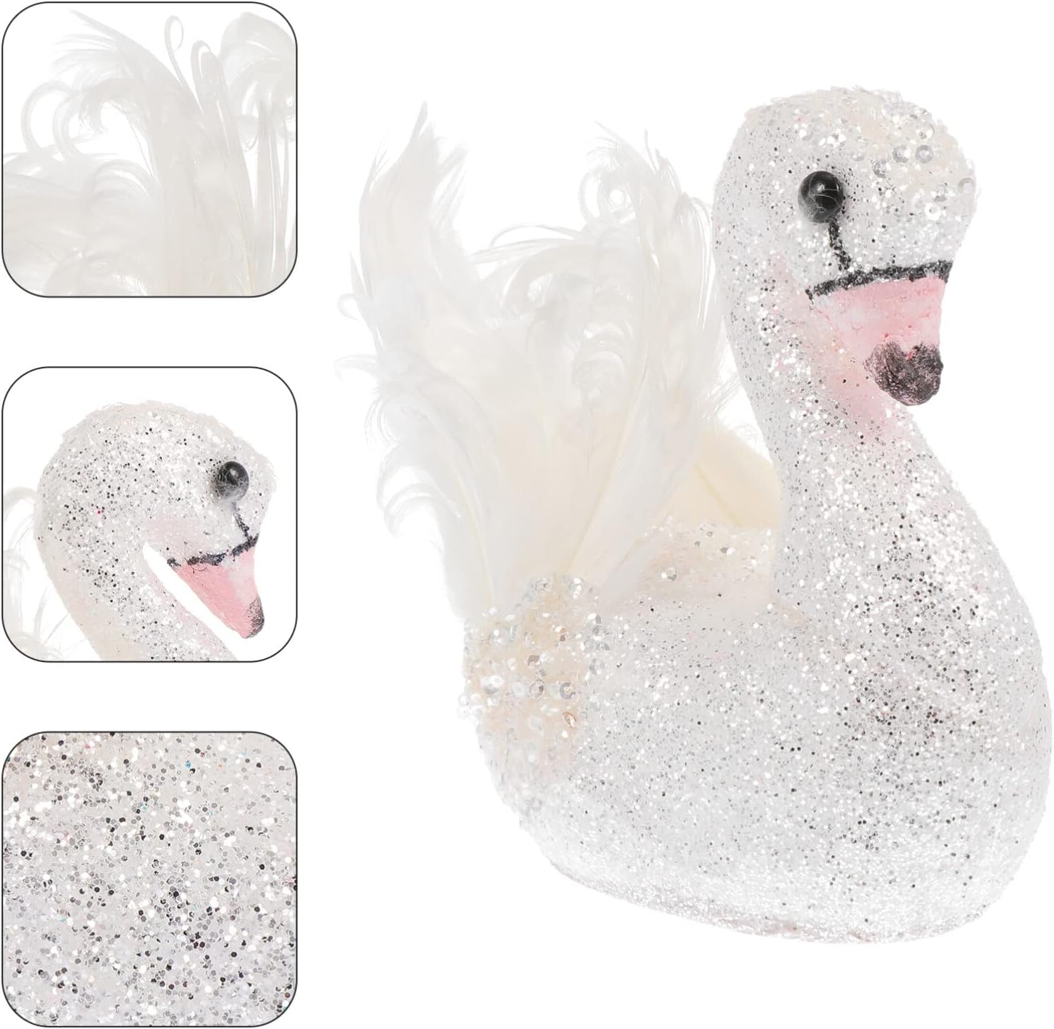 Centro de mesa de cisne, estatuas de cisne de espuma estante para decoración del hogar, accesorios de escritorio, adorno de cisne, figura