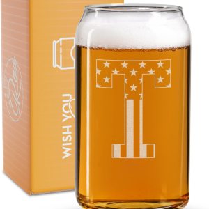 Vaso en forma de lata de cerveza con monograma grabado – bandera de EE.UU. Vaso en forma de lata de cerveza con monograma grabado – bandera de EE.UU.