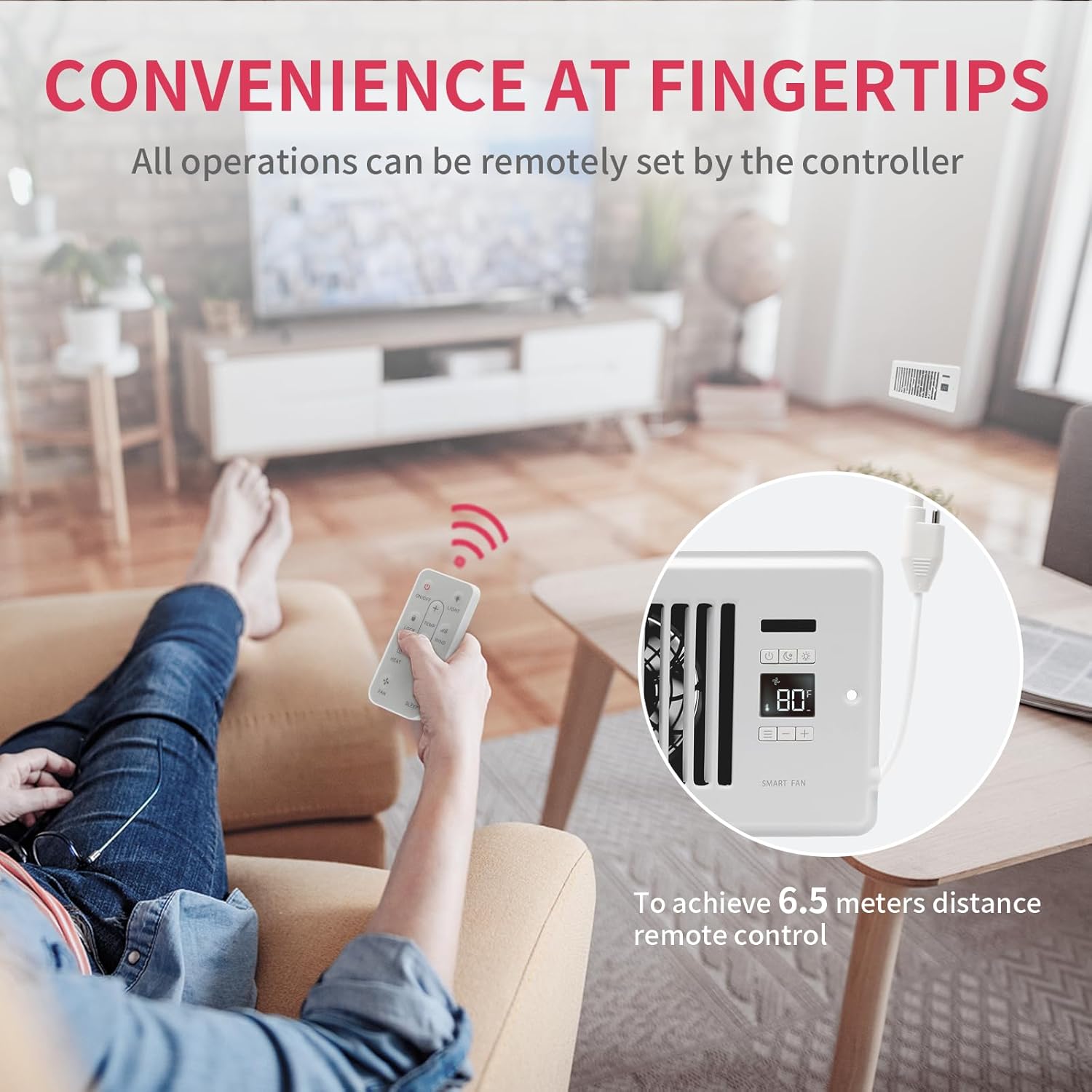 COZZIVITA Ventilador de refuerzo de registro ultra silencioso de 4 x 12 pulgadas, con termostato inteligente para calentar y enfriar rápidamente,