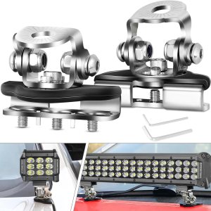 OFFROADTOWN – Soportes de montaje para barra de luz LED, 2 unidades, soporte universal para capó LED, soporte de luz de trabajo, sin taladrar, OFFROADTOWN – Soportes de montaje para barra de luz LED, 2 unidades, soporte universal para capó LED, soporte de luz de trabajo, sin taladrar,