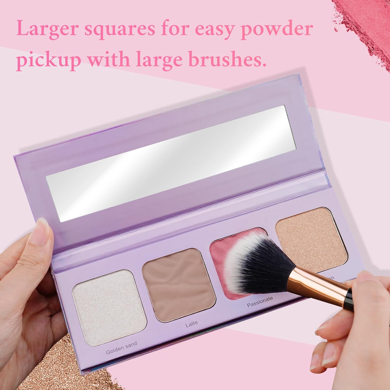 Kit de maquillaje de sombra de ojos para principiantes, adolescentes, juego de maquillaje en polvo incluido resaltador, rubor, polvo bronceador,