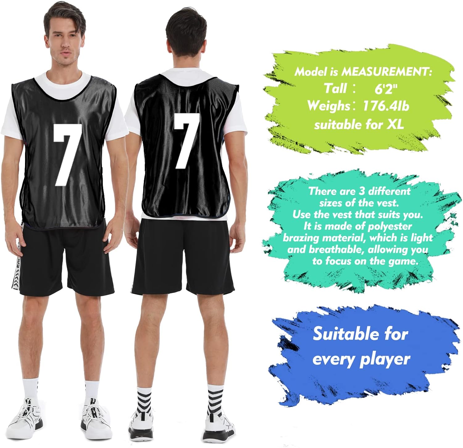 PULUOMASI Scrimmage – Chaleco de entrenamiento (12 unidades) para deportes de equipo, camisetas para adultos y jóvenes, baberos de fútbol, camisetas