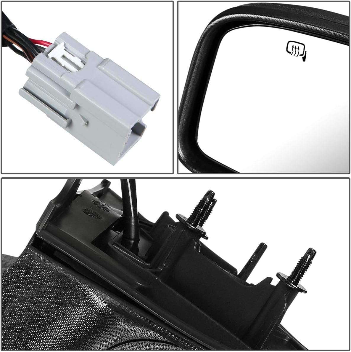 DNA MOTORING OEM-MR-FO1320327 FO1320327 Estilo OE Powered+Heated+Puddle Light DriverEspejo de puerta de vista lateral izquierda Compatible con 06-10