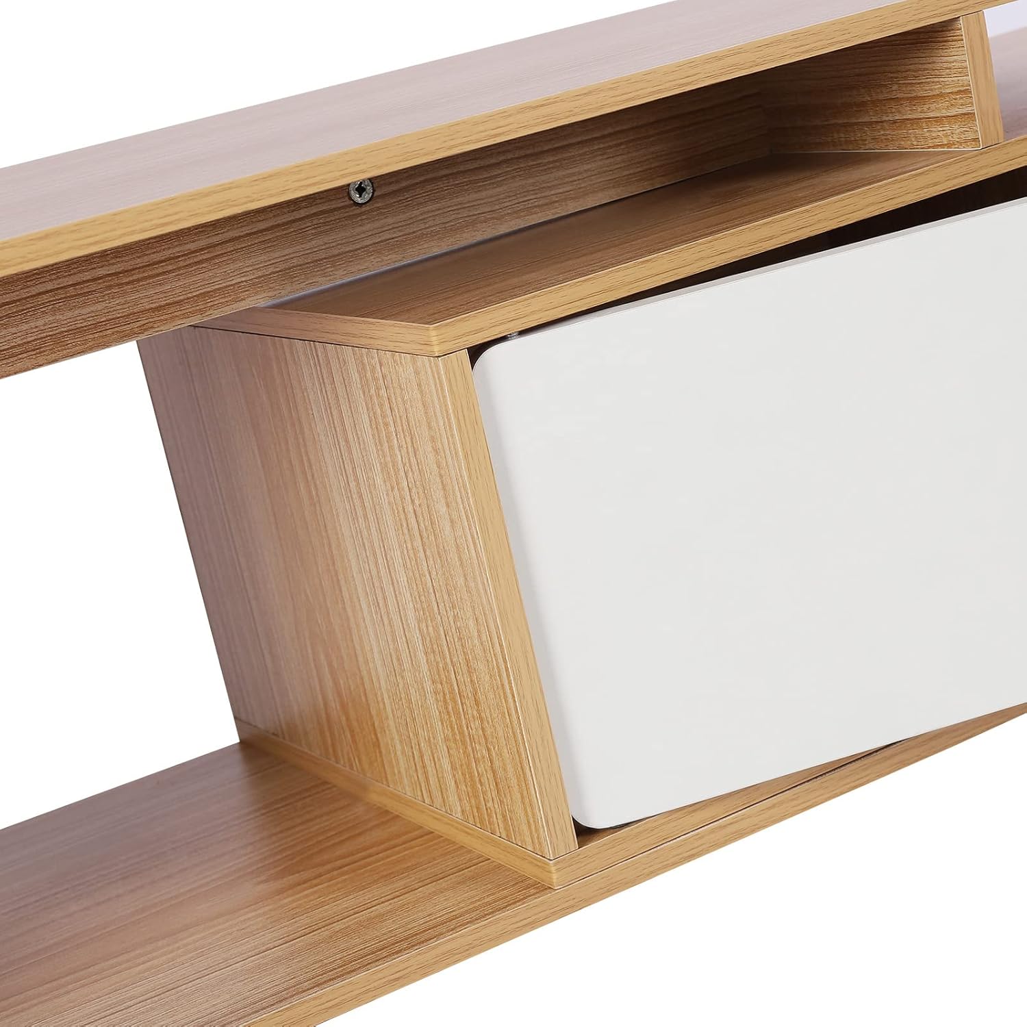Gdrasuya10 Soporte de TV de 47.2 pulgadas, moderno mueble de TV de estilo rural, consola de TV de perfil bajo, estante ajustable de mediados de