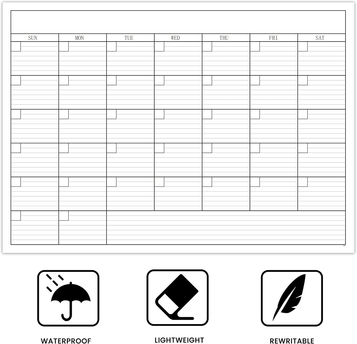 Calendario de pared 2024 – Calendario 2024 sin fecha