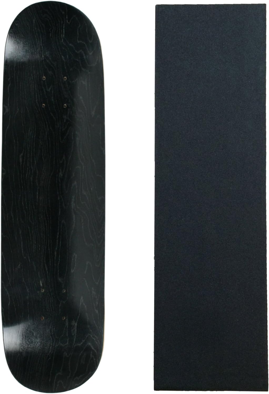 Skateboard Deck Pro 7-Ply Canadian Maple Stained Black with Griptape