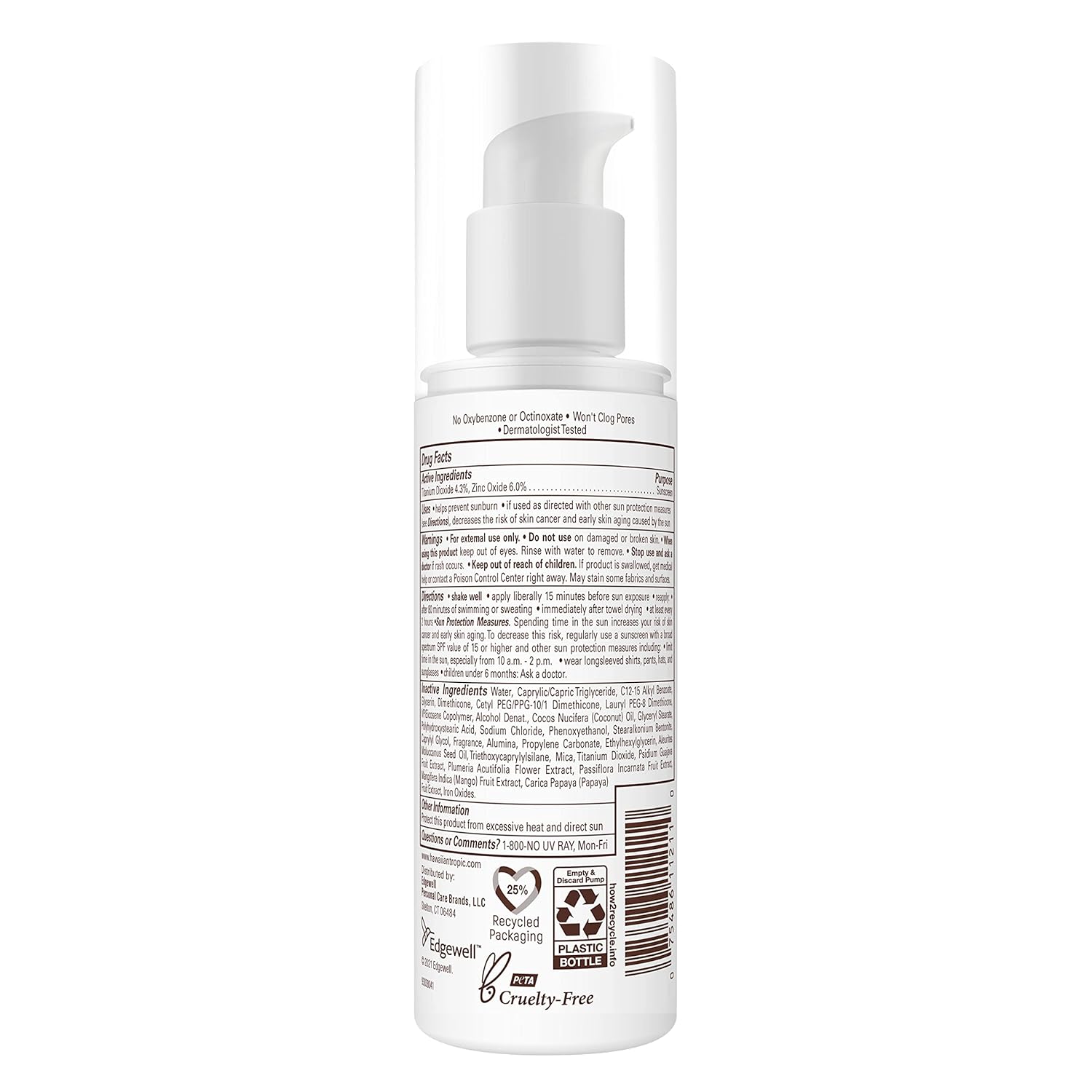 Hawaiian Tropic Mineral Skin Nutritiva Leche Solar SPF 30, 3.4oz  Leche solar, protector solar de óxido de zinc, protector solar mineral, protector