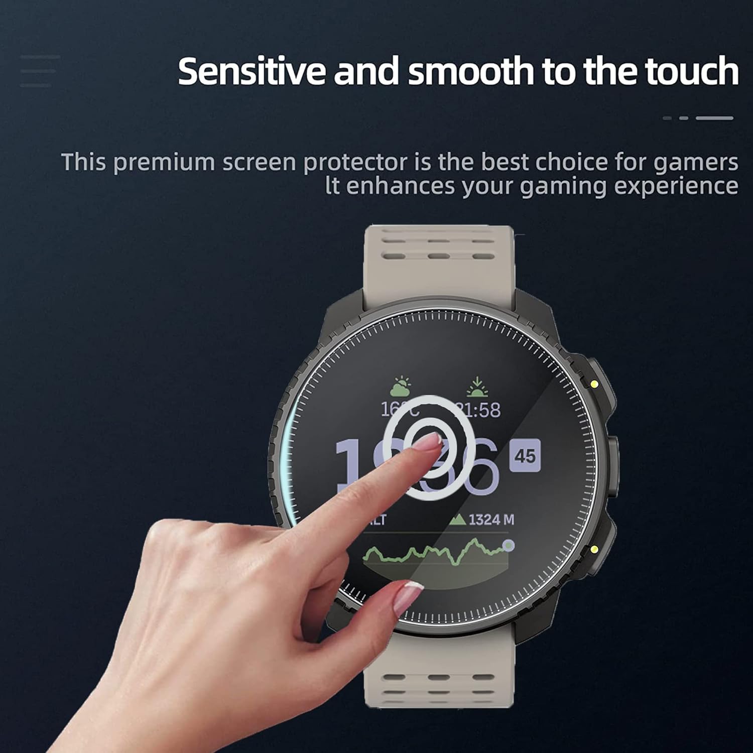 Lamshaw Protector de pantalla compatible con Amazfit Balance, 3 unidades Película protectora de pantalla de vidrio templado 9H compatible con
