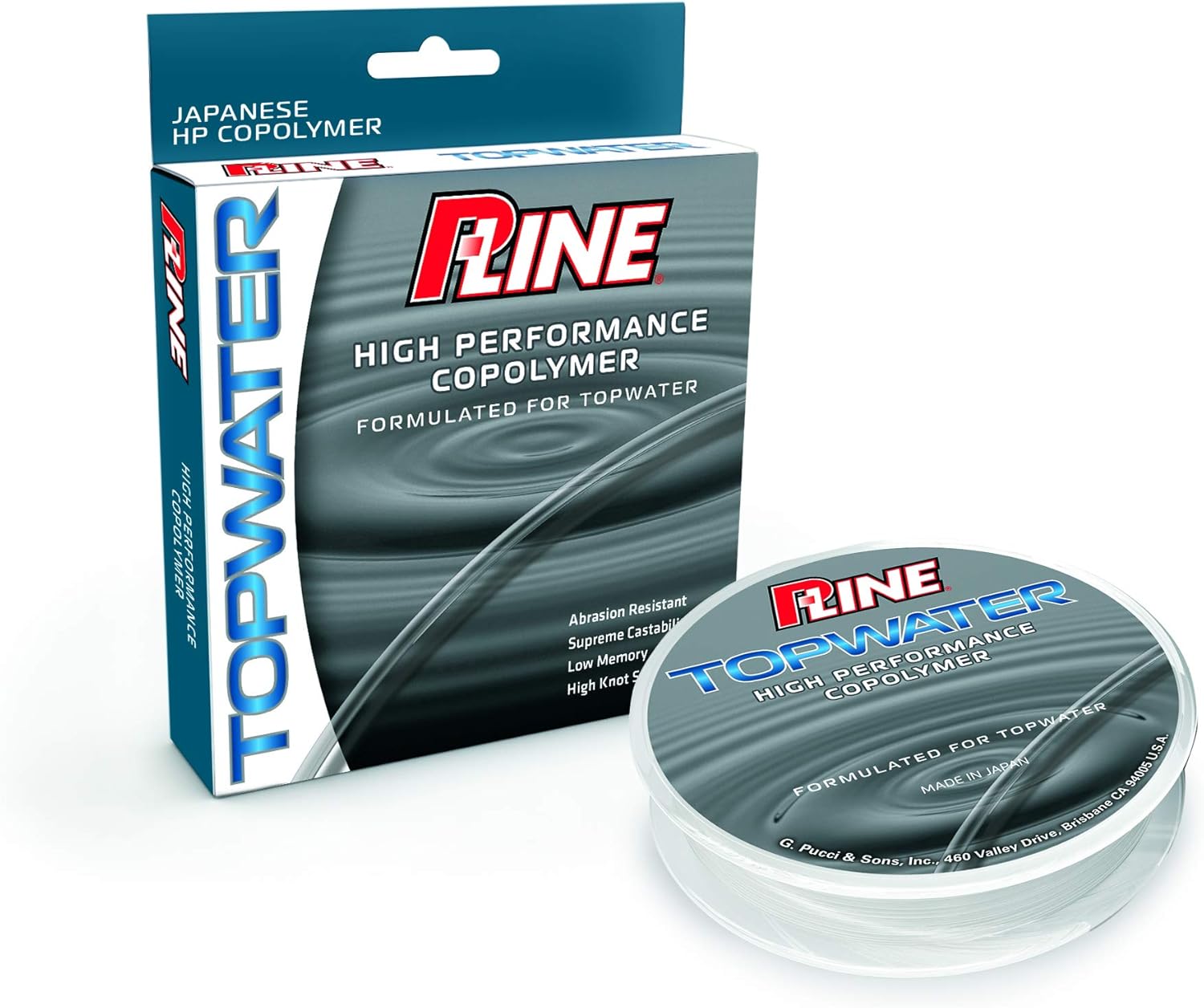 P-Line Topwater – Bobina flotante de copolímero de alto rendimiento de 300 yardas, TWFC-12, transparente, 12 libras