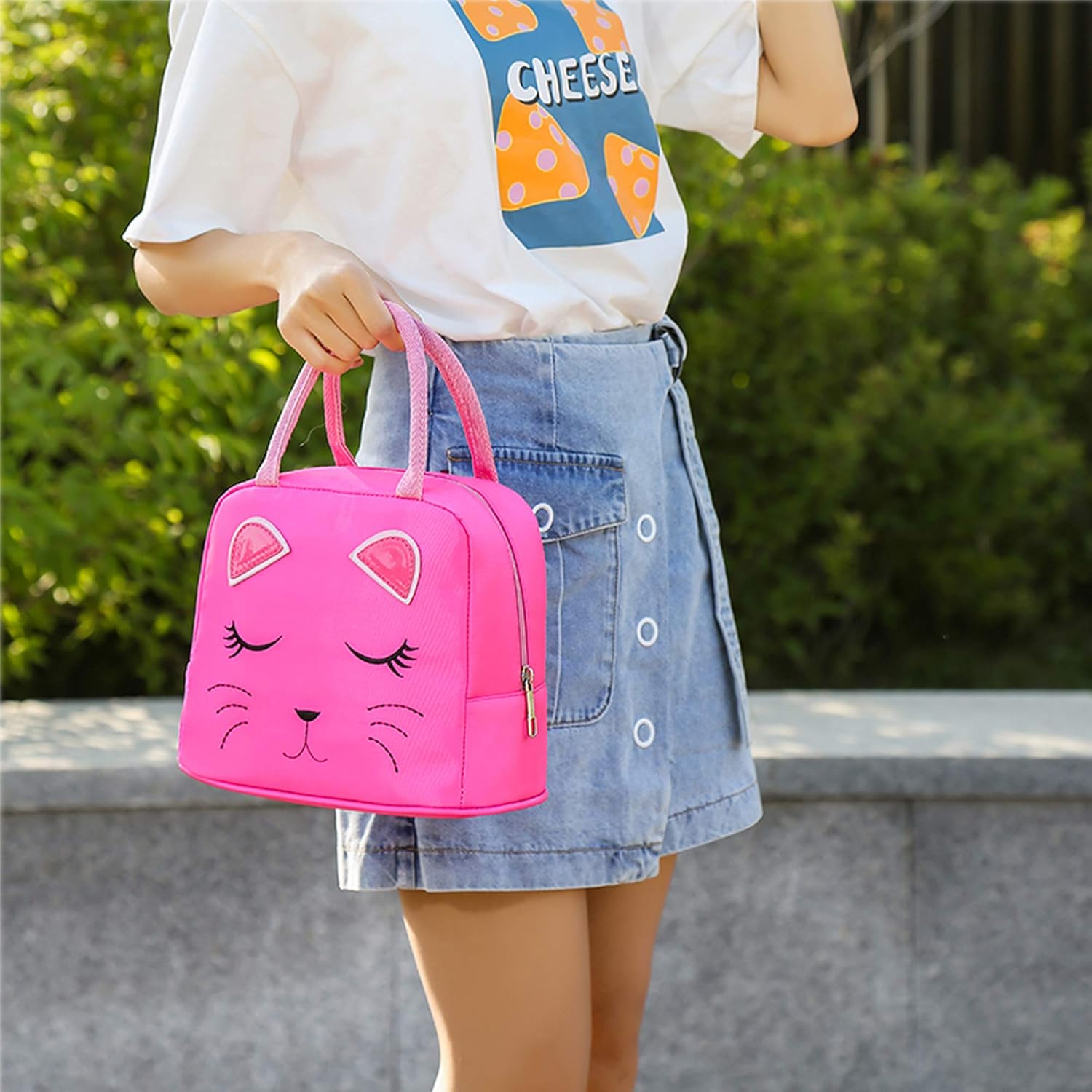 AO ALI VICTORY Lonchera reutilizable, bolsas de almuerzo aisladas para mujeres, niños y niñas, bolsa de almuerzo pequeña, bolsa térmica a prueba de