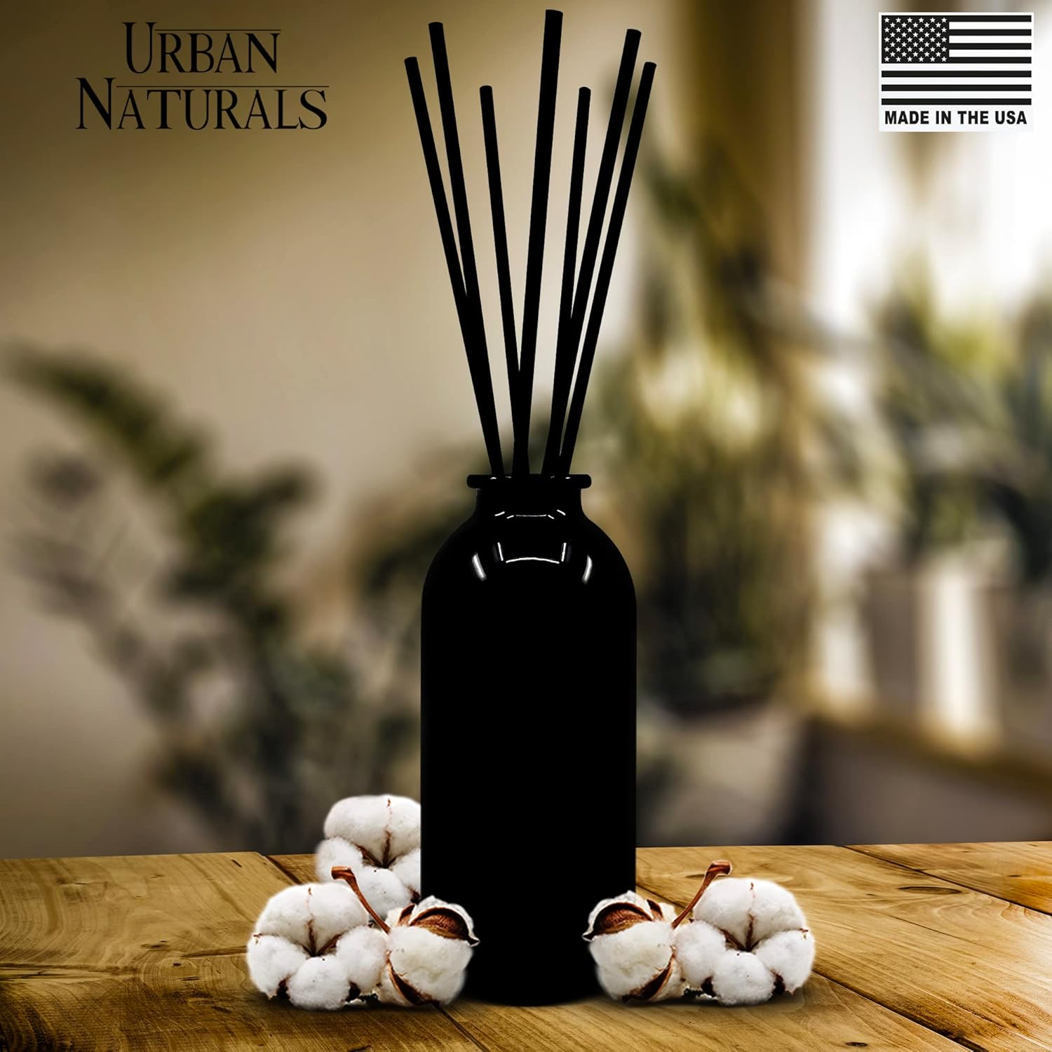 Urban Naturals Crisp White Linen Reed Diffuser Gift Set  with Citrus, Ozone, Ylang-Ylang, Lilies & Sandalwood Notes for a Fresh, Clean Cotton