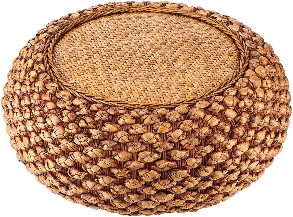Fydun Household JapaneseStyle Round Floor Seats Cushion for Living Room Balcony Tatami Coffee Color Household JapaneseStyle Round Floor for Family
