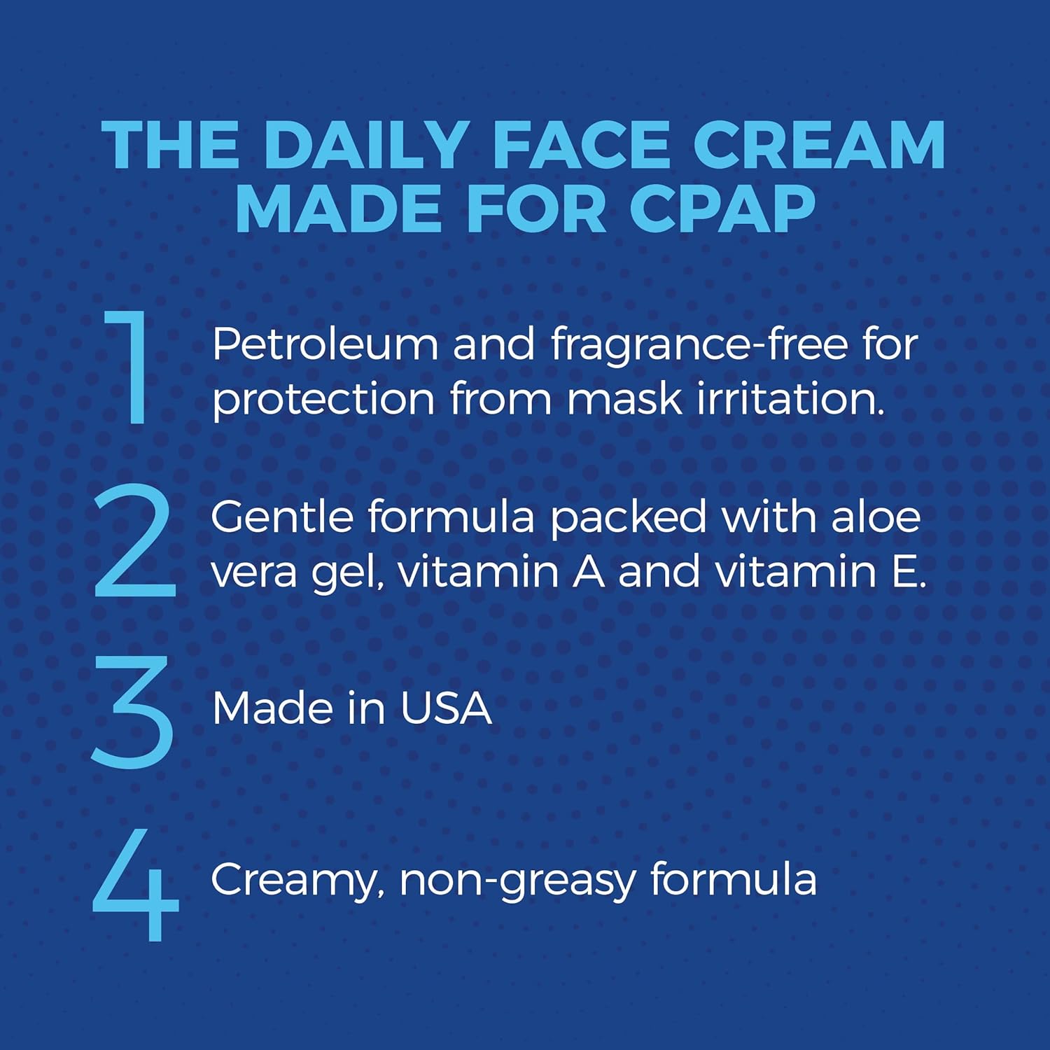 Hidratante para la piel CPAP de Snugell  Crema facial diaria con aloe vera y vitamina A y E  Sin petróleo  Sin fragancia  No grasa  Especialmente